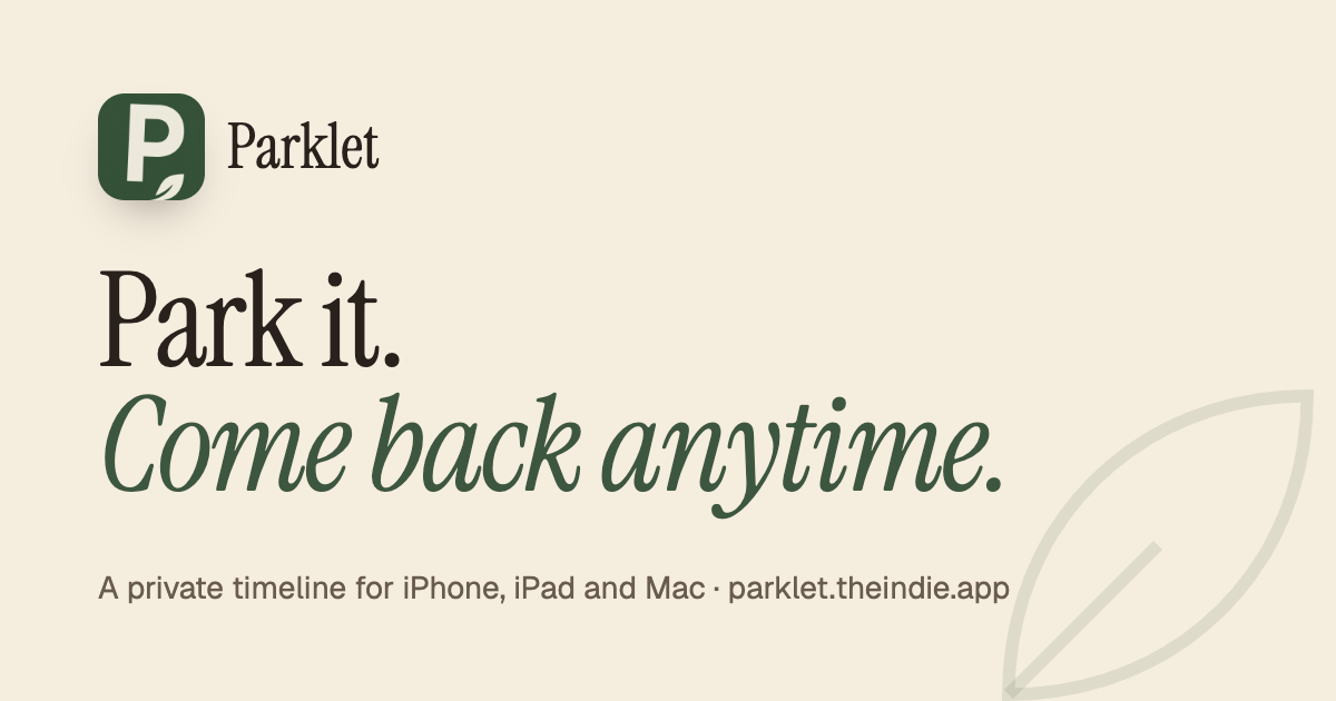 Parklet website preview